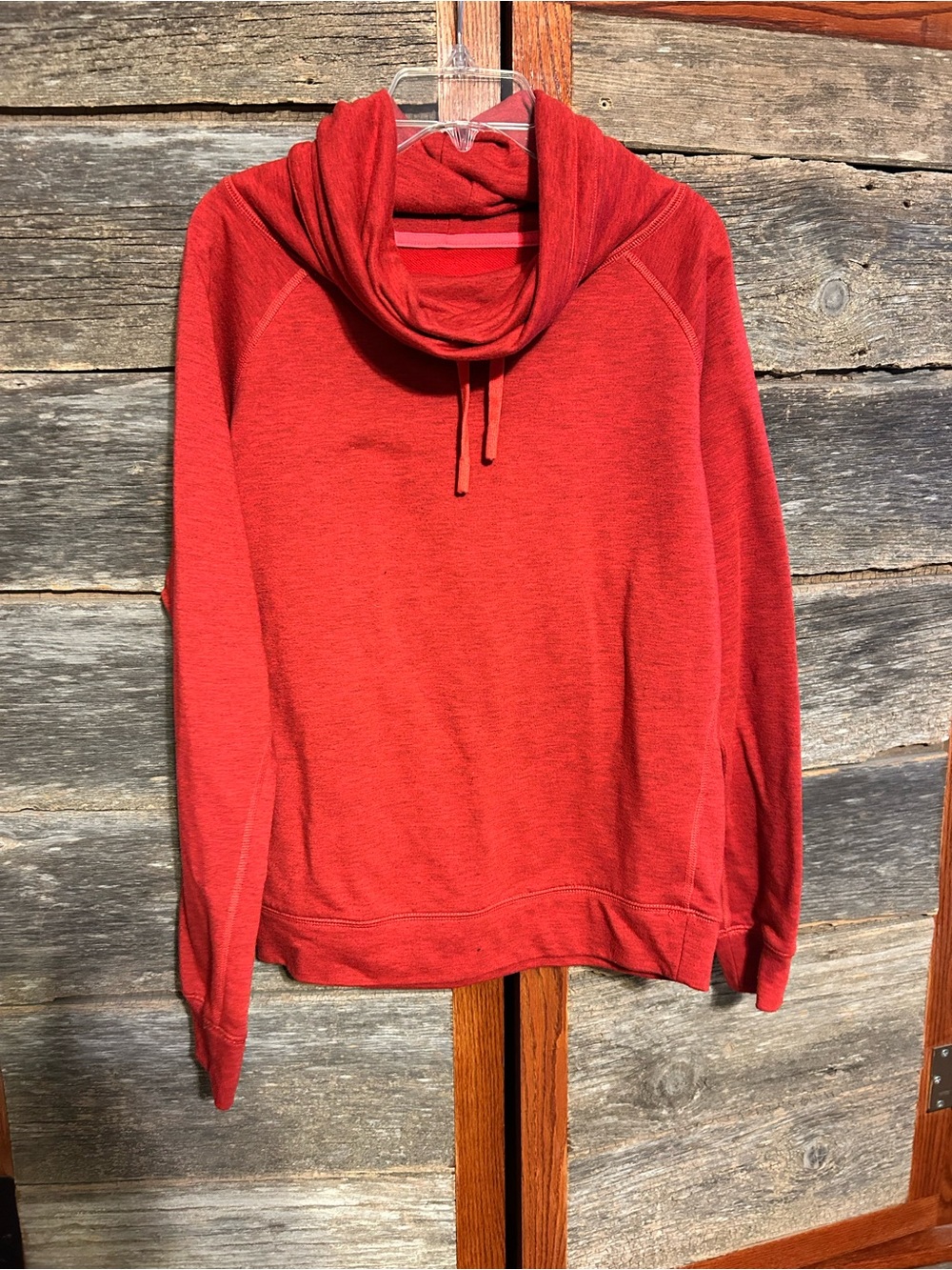 Nike Women's Red Cowl Neck Pullover Sweatshirt Size Small Drawstring